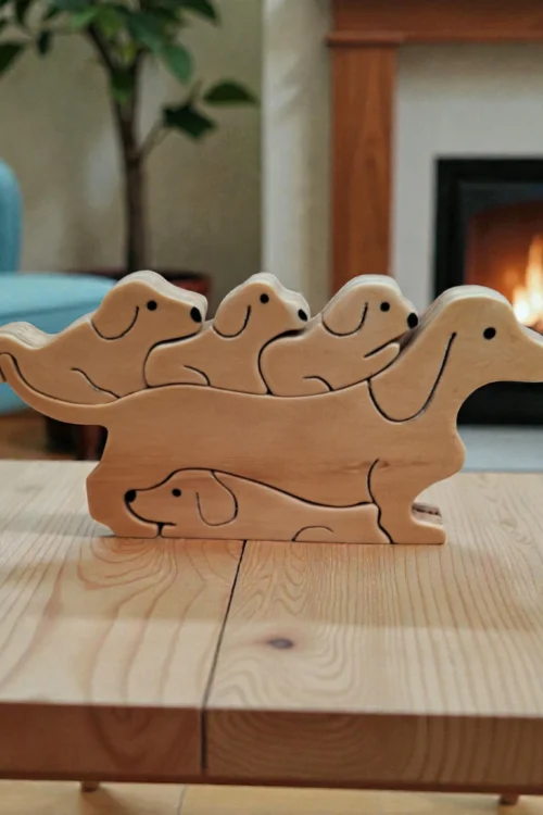 Mamá de cachorros salchicha (Dachshund)